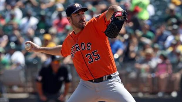 Justin Verlander, el pitcher de los Houston Astros, durante un partido de esta temporada